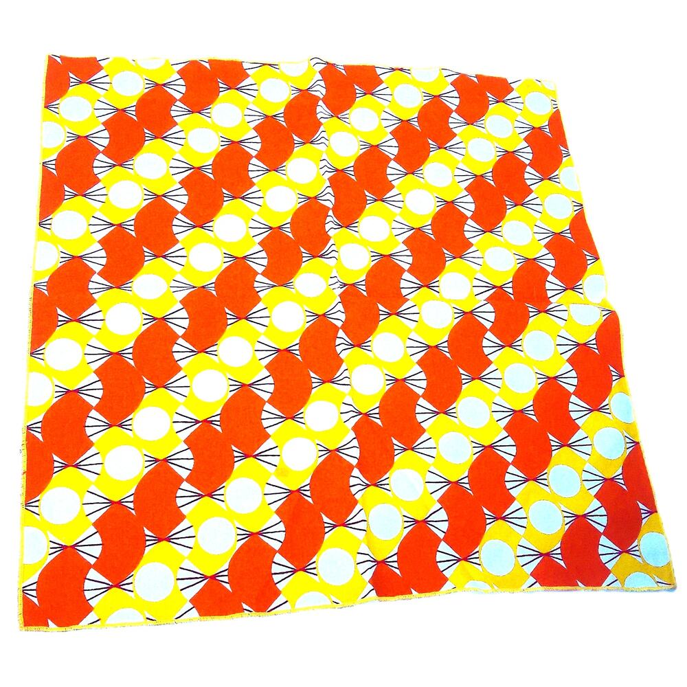 Vintage Vera Neumann Geometric Table Napkins Orange Yellow White Set Of 10